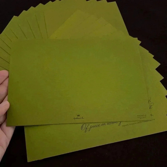 Hallmark Christmas Cards Green- 10 cards - Picture 3 of 4